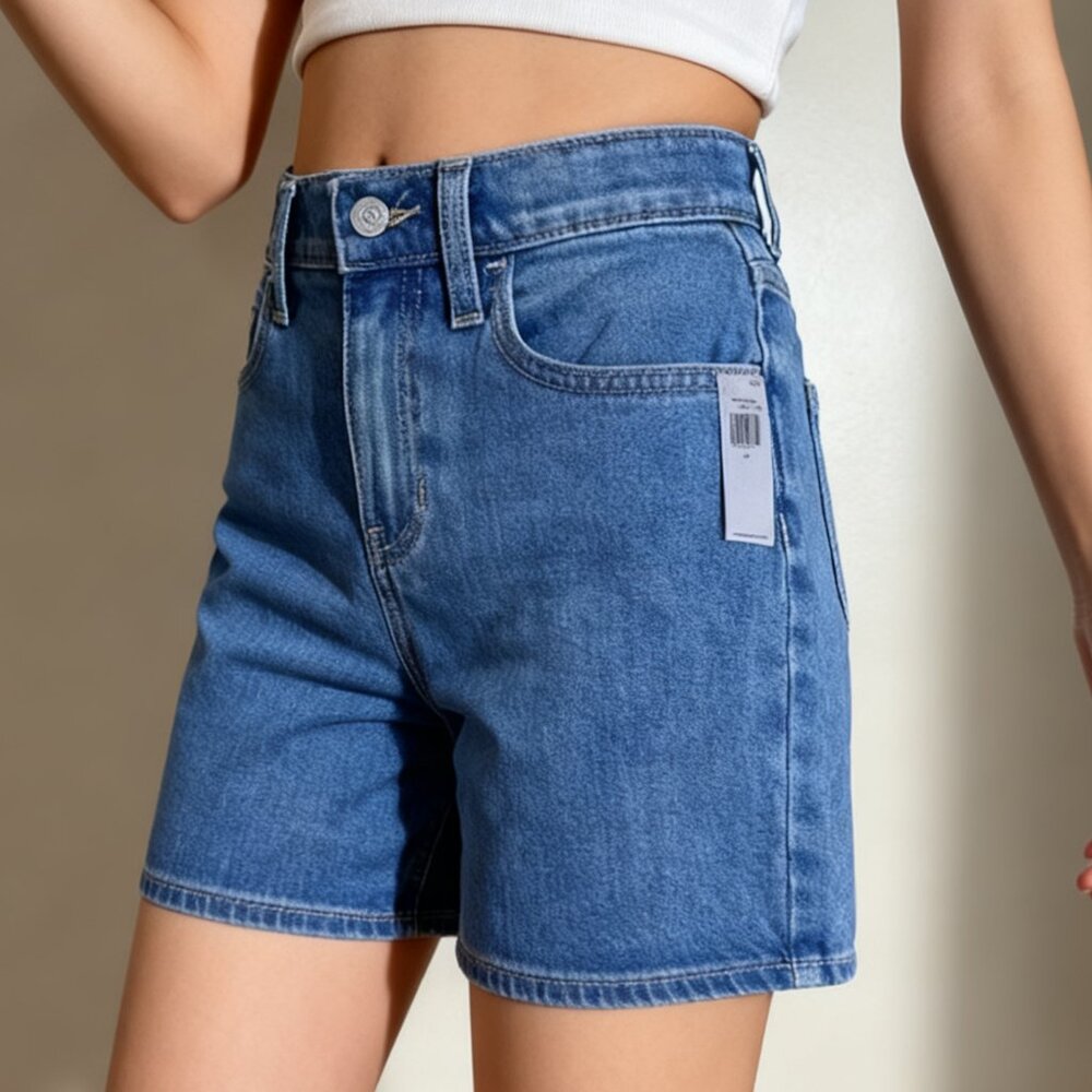 Old Navy Size 12 (Girl) Classic Medium Wash Denim Shorts - NWT | High-Rise